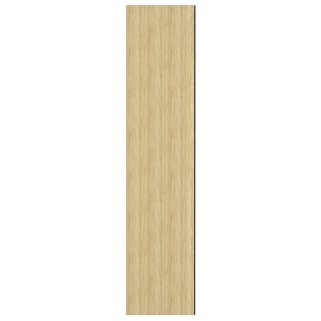 Armadietto a Specchio per Bagno 60x15x75 cm MDF Bianco e Rovere cod mxl 70986