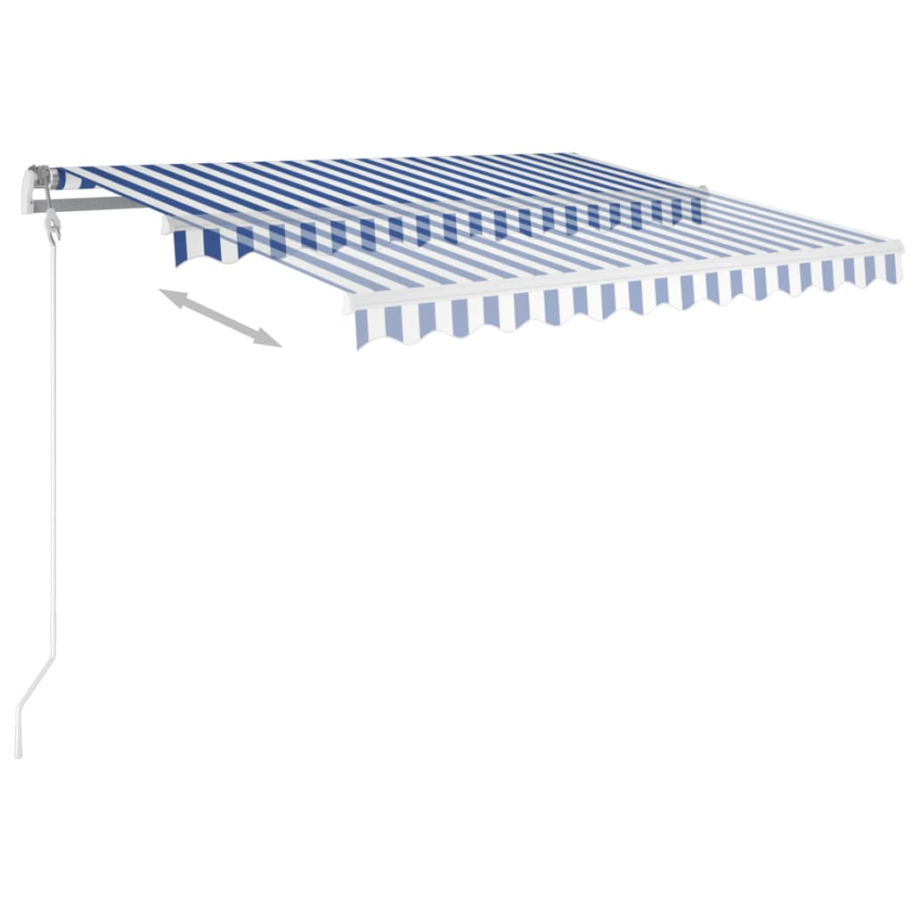 Tenda da Sole Retrattile Automatica 300x250 cm Blu e Bianca 3068866