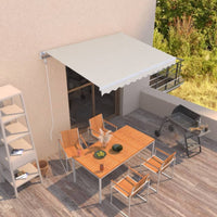 Tenda da Sole Retrattile Manuale 350x250 cm Crema cod mxl 74331