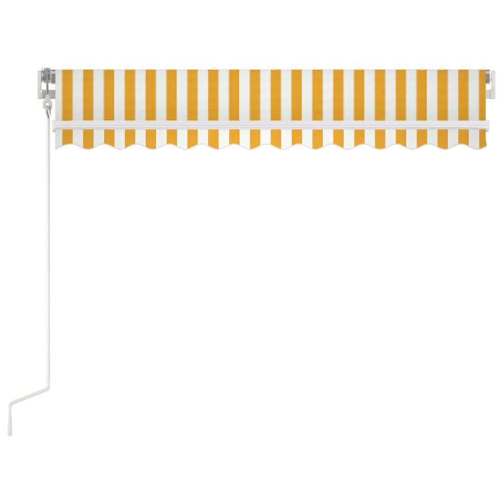 Tenda da Sole Retrattile Automatica 350x250cm Gialla e Bianca