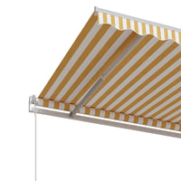 Tenda da Sole Retrattile Automatica 350x250cm Gialla e Bianca