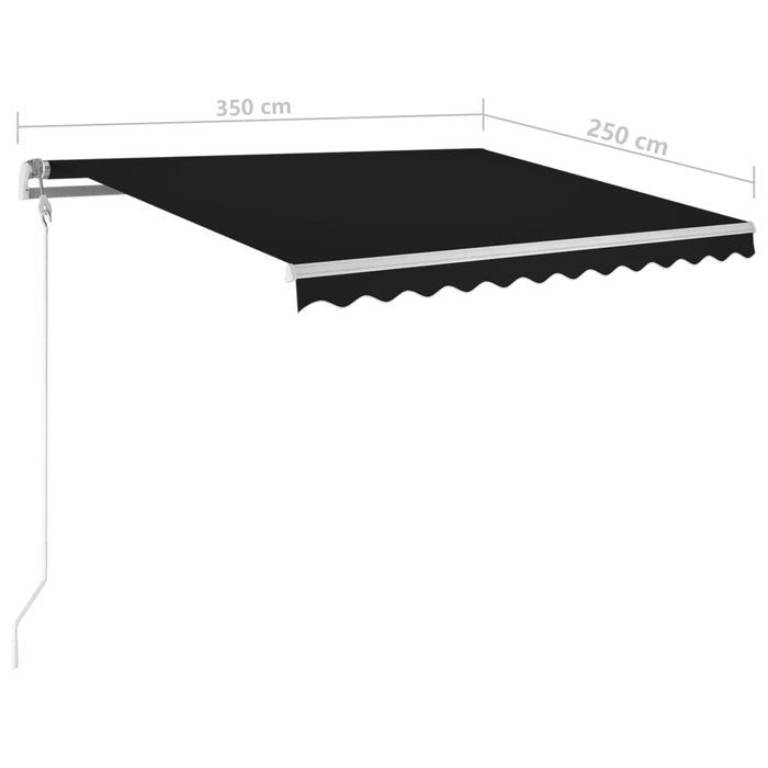 Tenda Automatica con Sensore Vento e LED 350x250 cm Antracite 3068894