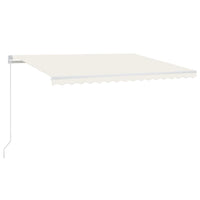 Tenda da Sole Retrattile Manuale con LED 400x300 cm Crema 3068902