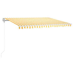 Tenda Automatica con Sensore Vento LED 400x300cm Giallo Bianco