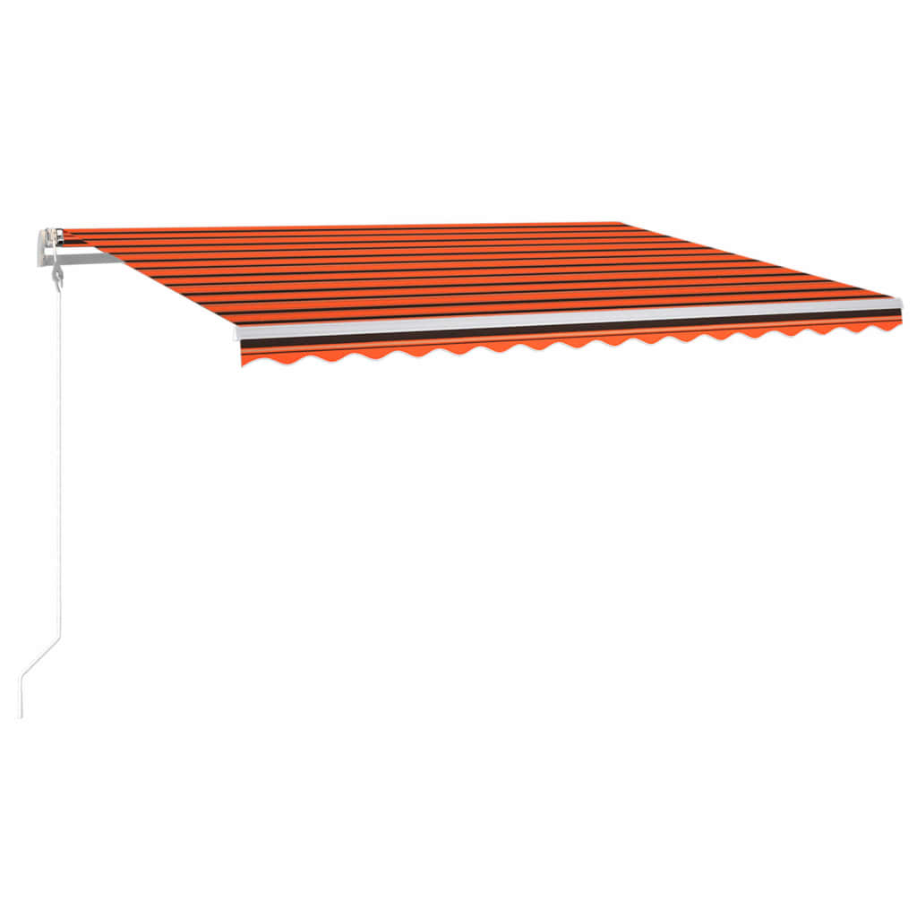 Tenda Automatica Sensore Vento LED 400x300cm Arancio/Marrone