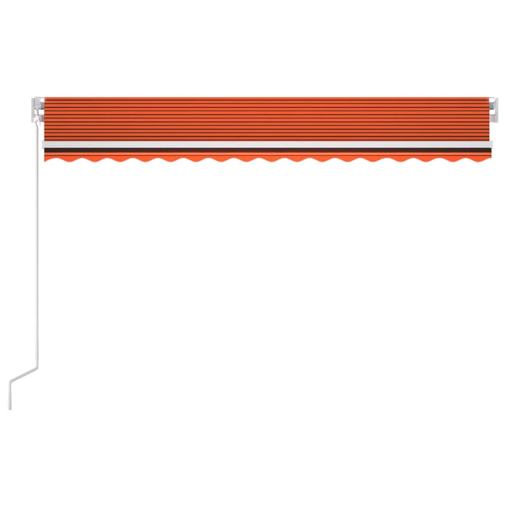 Tenda Automatica Sensore Vento LED 400x300cm Arancio/Marrone