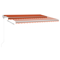 Tenda Automatica Sensore Vento e LED 450x300 cm Arancio Marrone 3068935