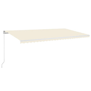 Tenda da Sole Retrattile Manuale con LED 600x300 cm Crema cod mxl 43655