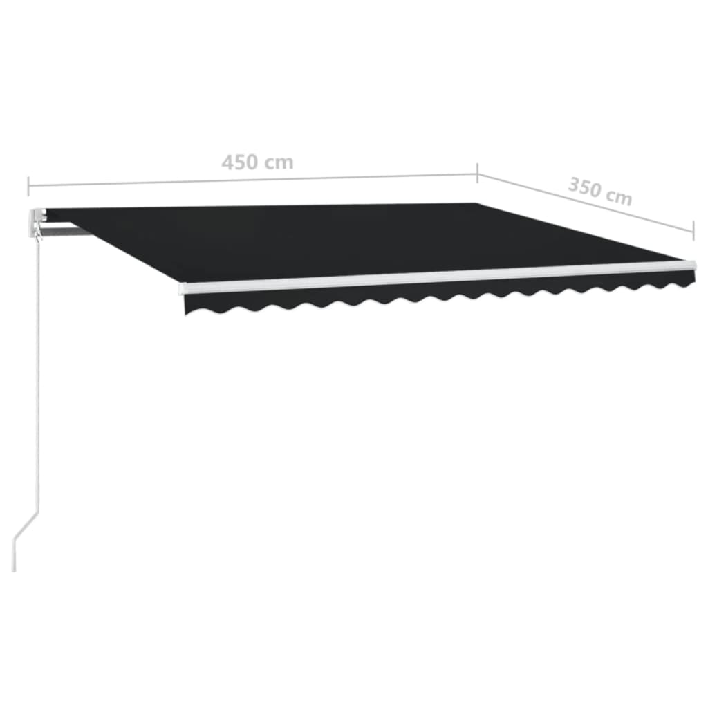 Tenda da Sole Retrattile Manuale 450x350 cm Antracite