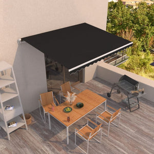 Tenda da Sole Retrattile Manuale 450x350 cm Antracite cod mxl 43732