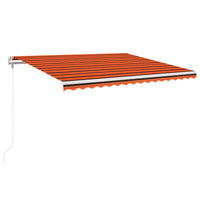 Tenda Automatica Sensore Vento e LED 450x350 cm Arancio Marrone 3069015