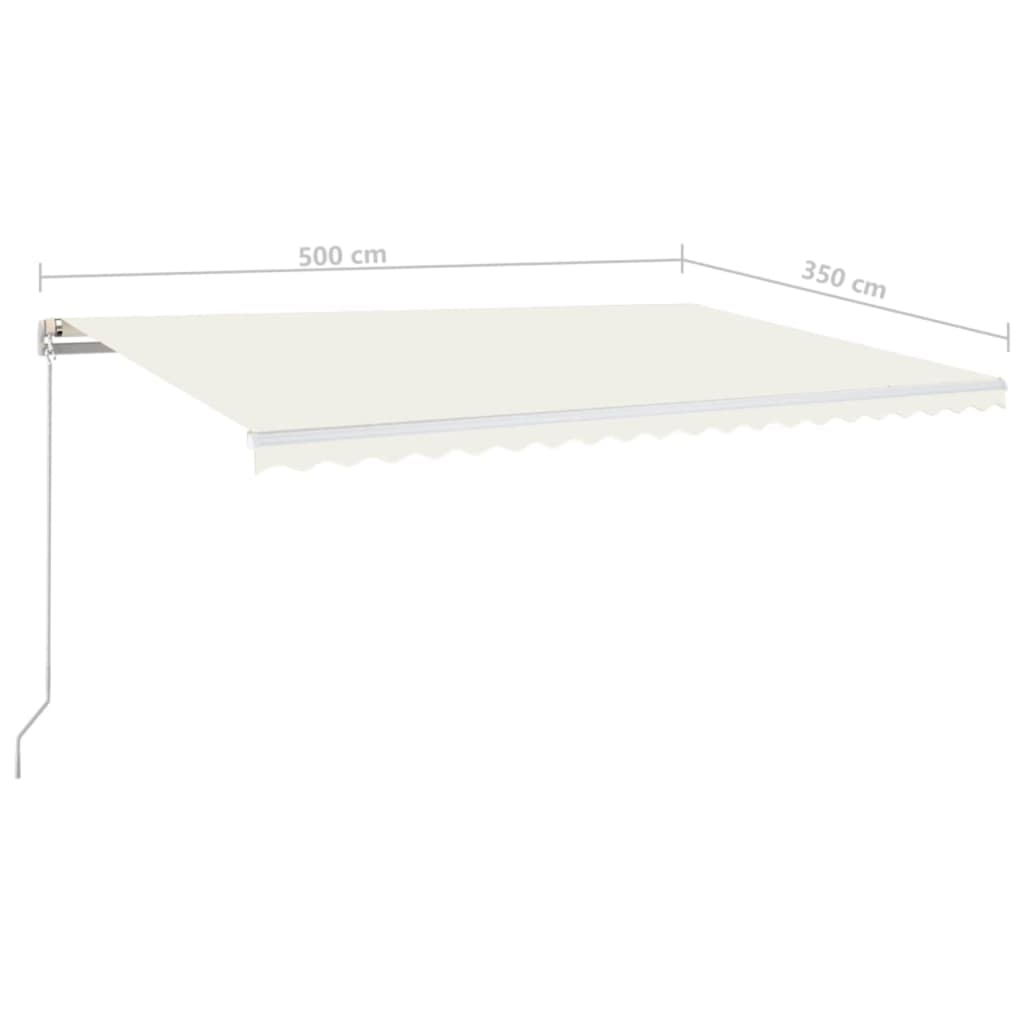 Tenda da Sole Retrattile Manuale 500x350 cm Crema cod mxl 55694