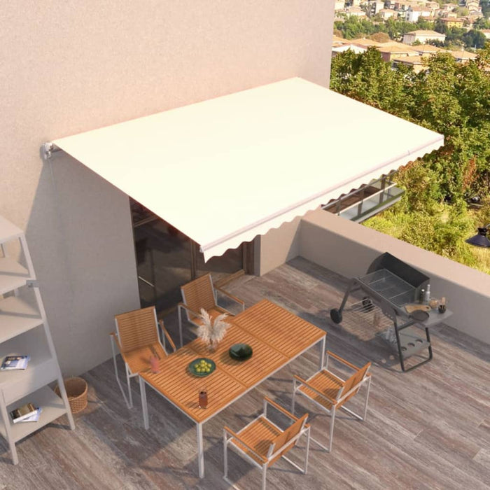 Tenda da Sole Retrattile Manuale 500x350 cm Crema cod mxl 55694