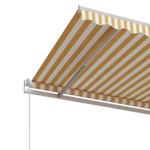 Tenda da Sole Retrattile Automatica 500x350 cm Gialla e Bianca 3069028