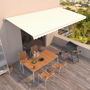 Tenda da Sole Retrattile Manuale 600x350 cm Crema cod mxl 61076