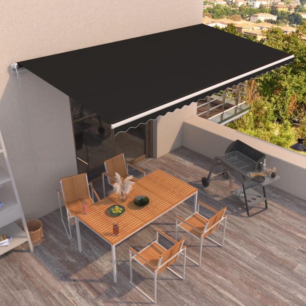 Tenda da Sole Retrattile Automatica 600x350 cm Antracite 3069049