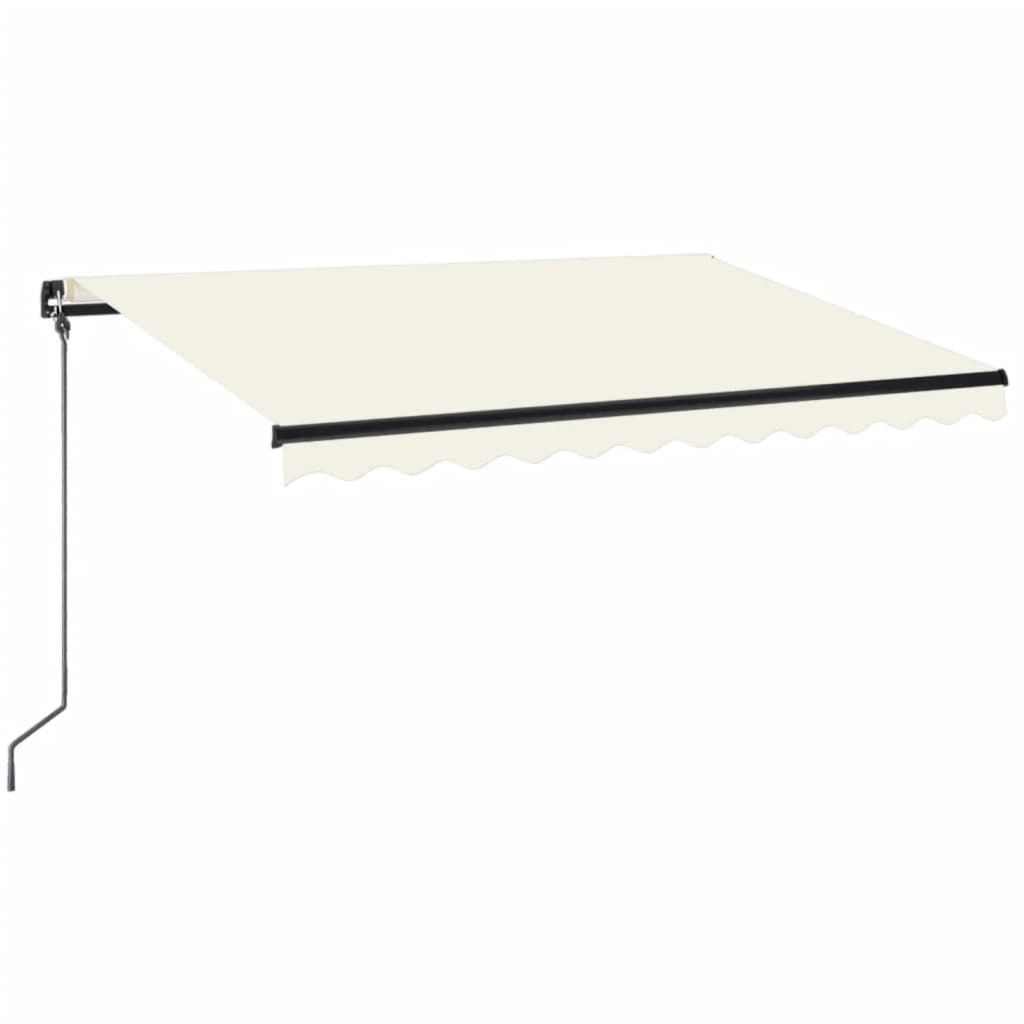 Tenda da Sole Retrattile Manuale con LED 350x250 cm Crema cod mxl 68619