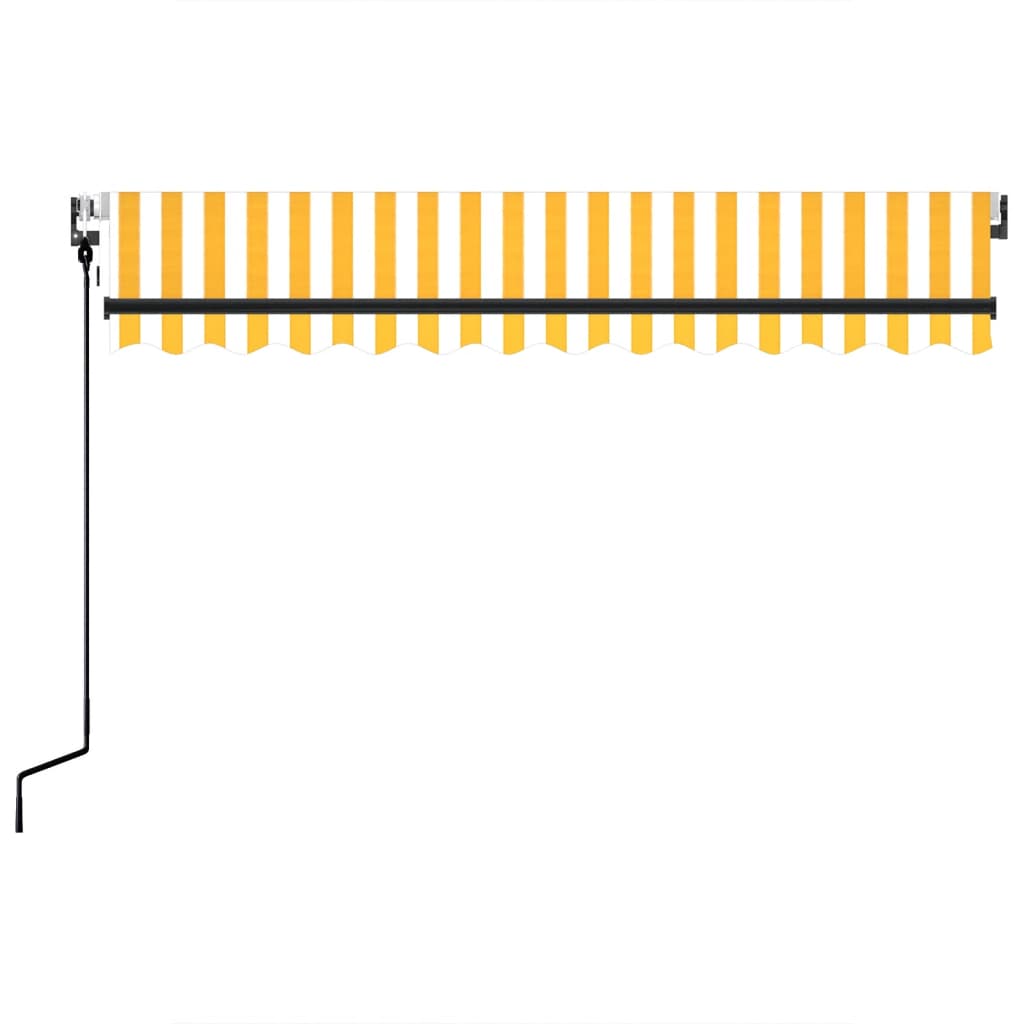 Tenda da Sole Retrattile Automatica 350x250cm Gialla e Bianca cod mxl 34062