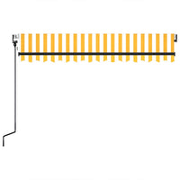 Tenda da Sole Retrattile Automatica 350x250cm Gialla e Bianca cod mxl 34062