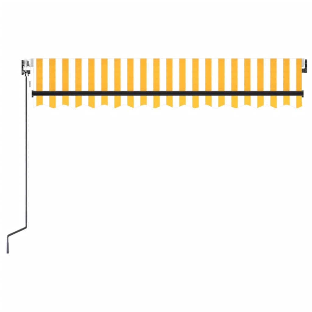 Tenda Sole Automatica LED Sensore Vento 350x250cm Gialla Bianca cod mxl 31392