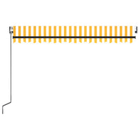 Tenda da Sole Retrattile Automatica 450x300 cm Gialla e Bianca cod mxl 60237