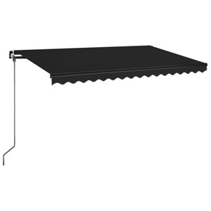 Tenda da Sole Retrattile Manuale con LED 400x350 cm Antracite 3069184