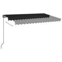 Tenda da Sole Retrattile Manuale con LED 400x350 cm Antracite 3069184