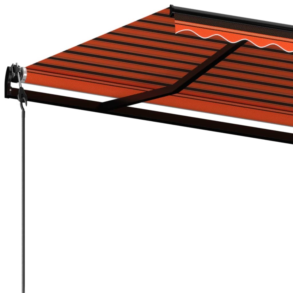 Tenda Sole Retrattile Automatica 400x350 cm Arancione e Marrone 3069190