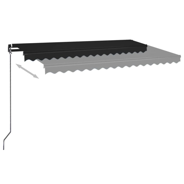 Tenda da Sole Retrattile Manuale 450x350 cm Antracite 3069199