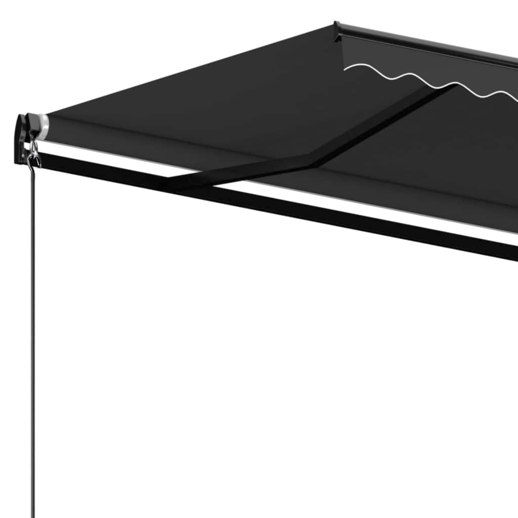 Tenda da Sole Retrattile Manuale 450x350 cm Antracite 3069199