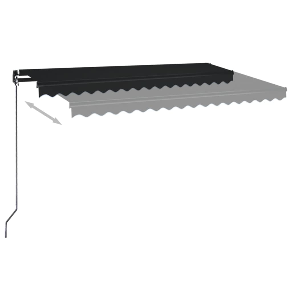 Tendada Sole Retrattile Manuale LED 450x350 cm Antracitecod mxl 120570