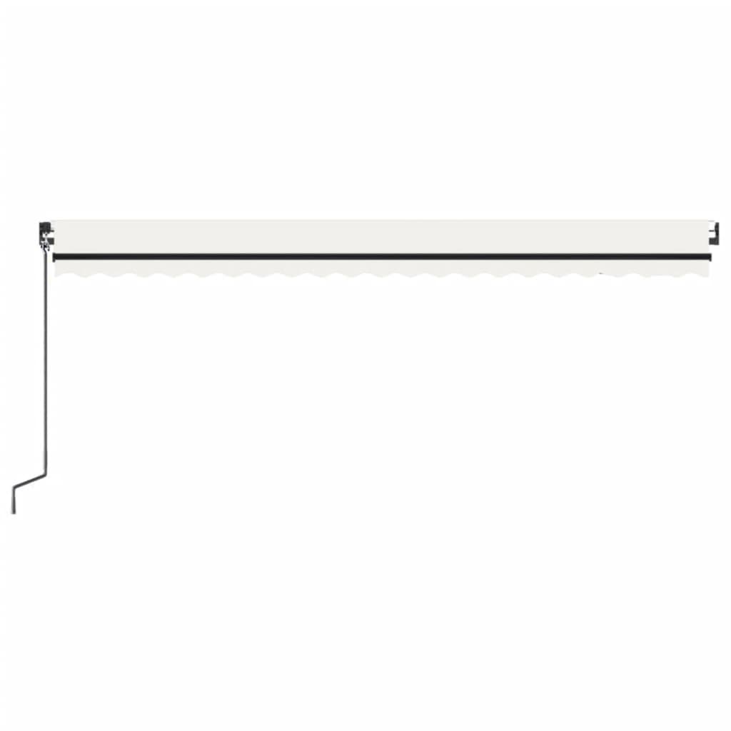 Tenda da Sole Retrattile Manuale LED 500x350 cm Crema 3069222