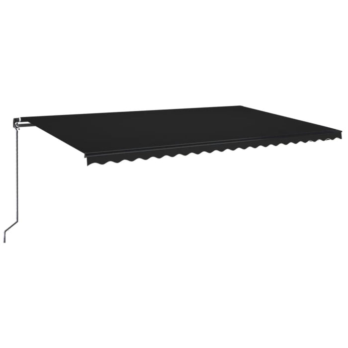 Tenda da Sole Retrattile Manuale con LED 500x350 cm Antracite 3069224