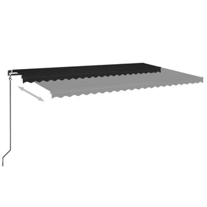 Tenda da Sole Retrattile Manuale con LED 500x350 cm Antracite 3069224