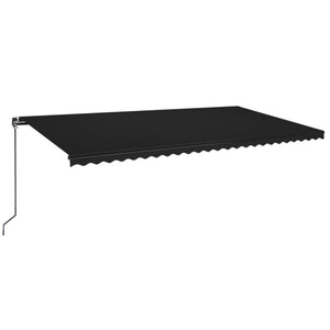 Tenda da Sole Retrattile Manuale 600x350 cm Antracite cod mxl 54965