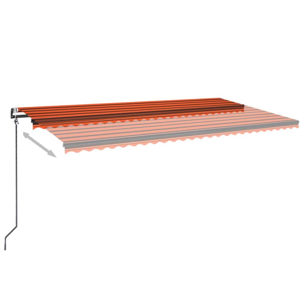 Tenda da Sole Retrattile Automatica 600x350 cm Arancio Marrone 3069250