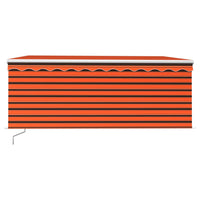 Tenda Sole Retrattile Manuale Parasole 3x2,5m Arancio e Marrone   cod mxl 43817