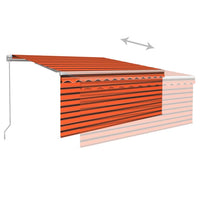 Tenda Sole Retrattile Manuale Parasole 3x2,5m Arancio e Marrone   cod mxl 43817