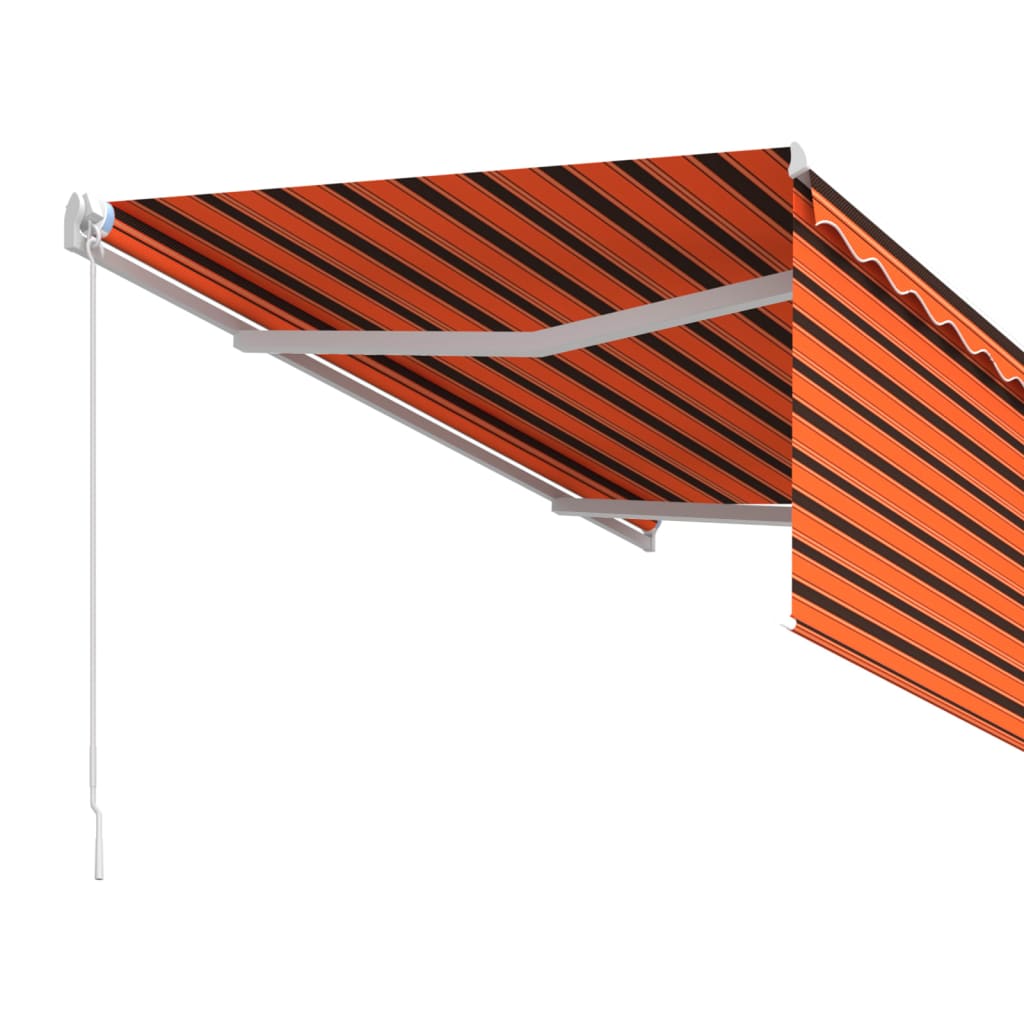 Tenda Sole Retrattile Manuale Parasole 3x2,5m Arancio e Marrone   cod mxl 43817