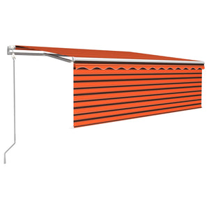 Tenda Sole Retrattile Automatica Parasole 4x3m Arancio Marrone  cod mxl 65777