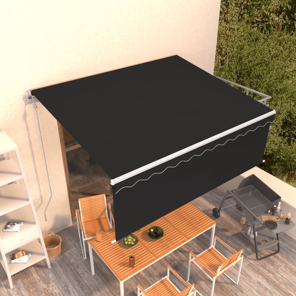 Tenda Sole Retrattile Automatica con Parasole 4,5x3m Antracite 3069329