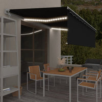 Tenda Automatica con Parasole Sensore Vento e LED 5x3 Antracite 3069354