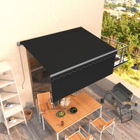 Tenda da Sole Retrattile Manuale con Parasole 3x2,5 m Antracite 3069379