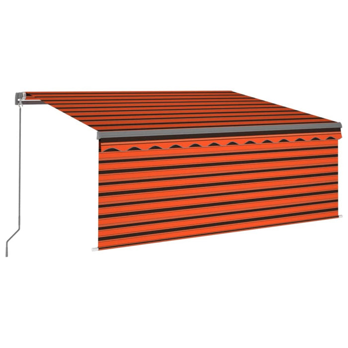 Tenda Sole Retrattile Manuale con LED 3x2,5m Arancione Marrone 3069385