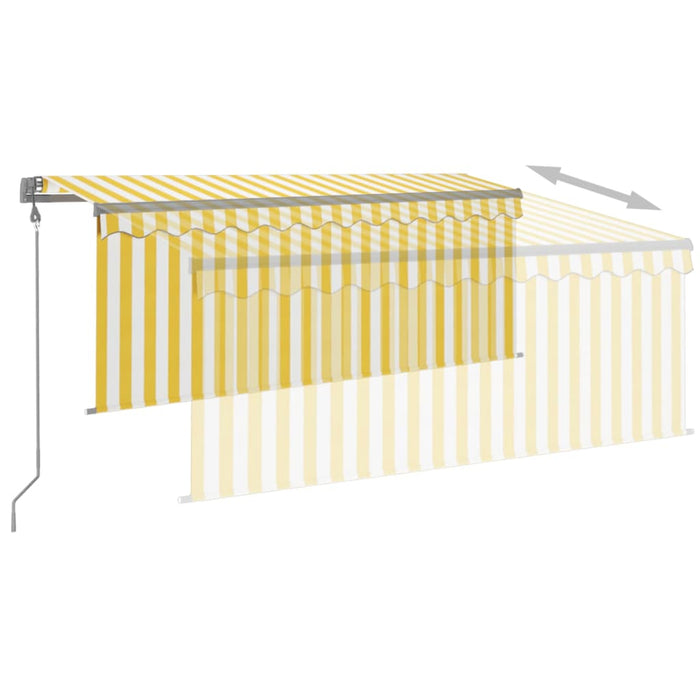 Tenda Automatica con LED Sensore Vento 3x2,5 m Giallo Bianco 3069393