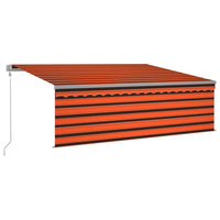 Tenda Sole Retrattile Automatica Parasole 4x3m Arancio Marrone  