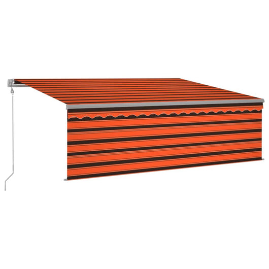 Tenda Sole Retrattile Automatica Parasole 4x3m Arancio Marrone  