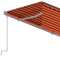 Tenda Sole Retrattile Automatica Parasole 4x3m Arancio Marrone  