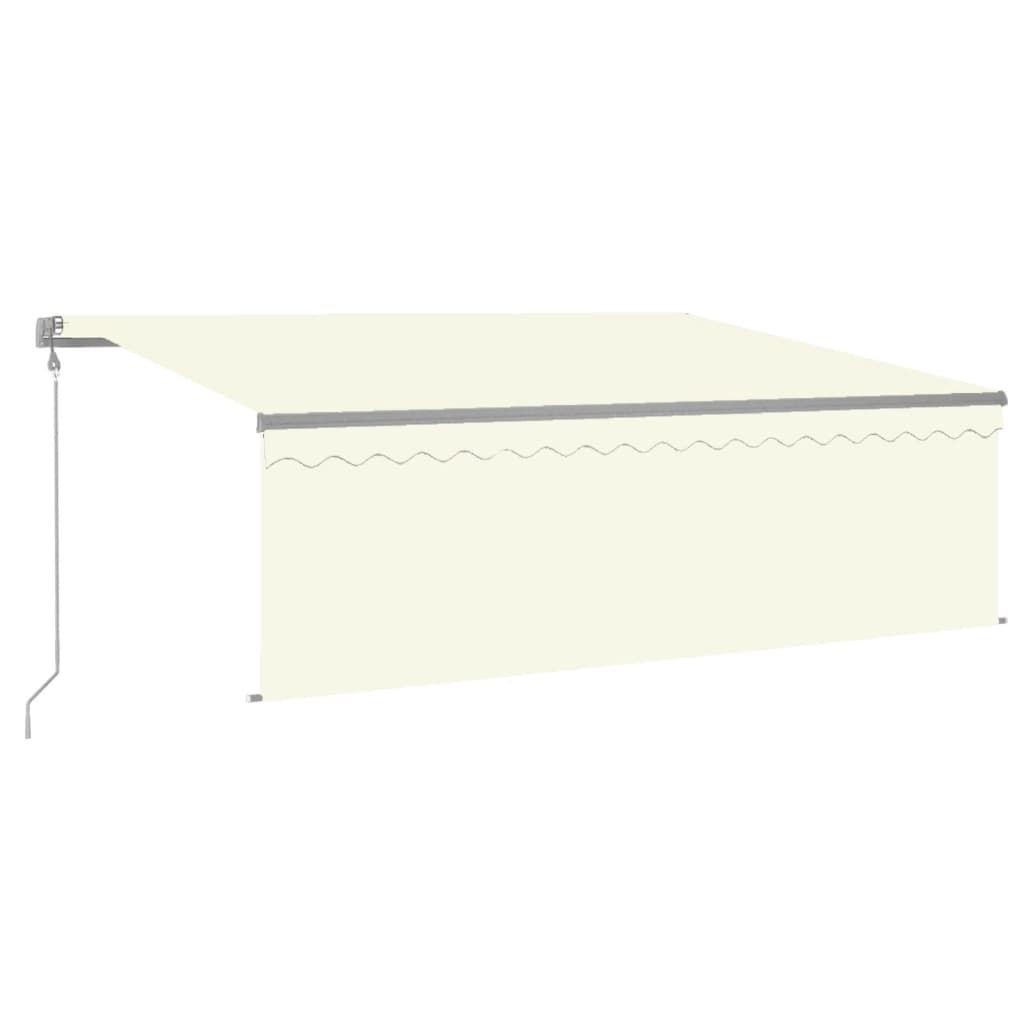 Tenda Automatica con Parasole LED e Sensore Vento 4x3 m Crema 3069432