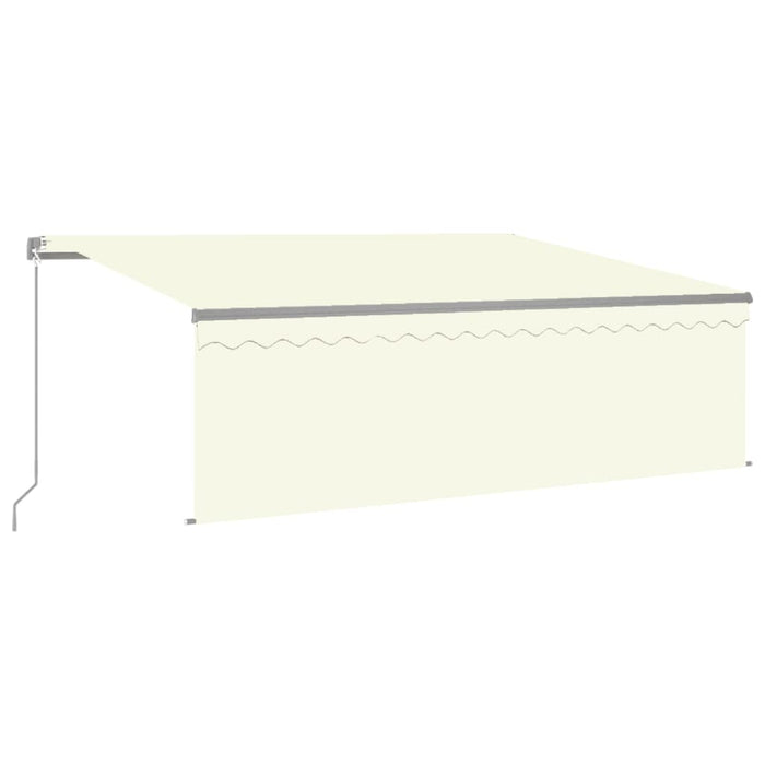 Tenda da Sole Retrattile con Parasole 4,5x3 m Crema 3069437